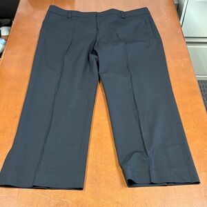 Classic Black Women's Flat Front Trousers